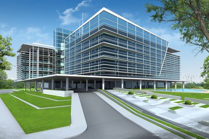 Modern office building served by our commercial locksmith in Bethesda