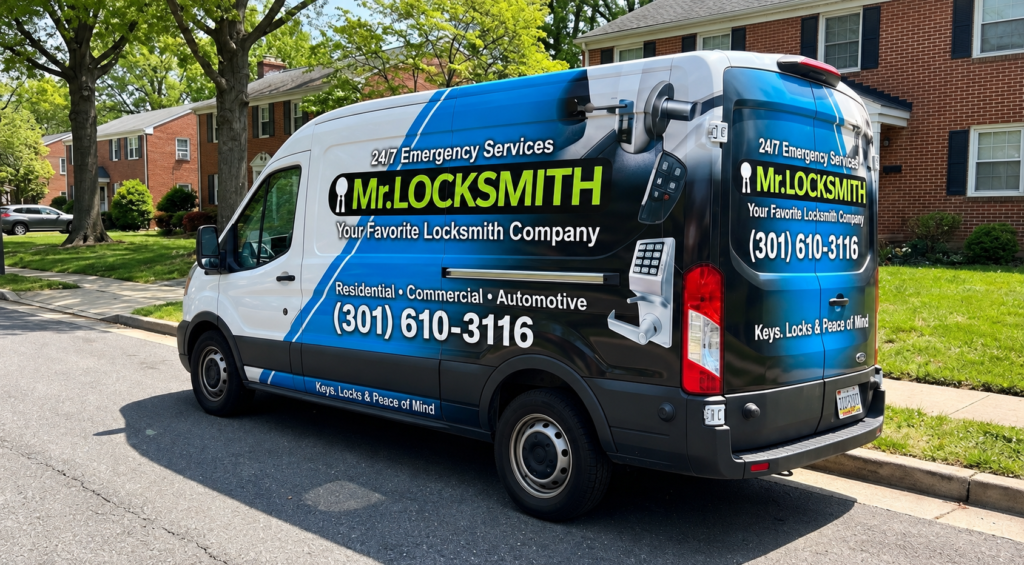 Book a locksmith in Bethesda – Mr. Locksmith service van